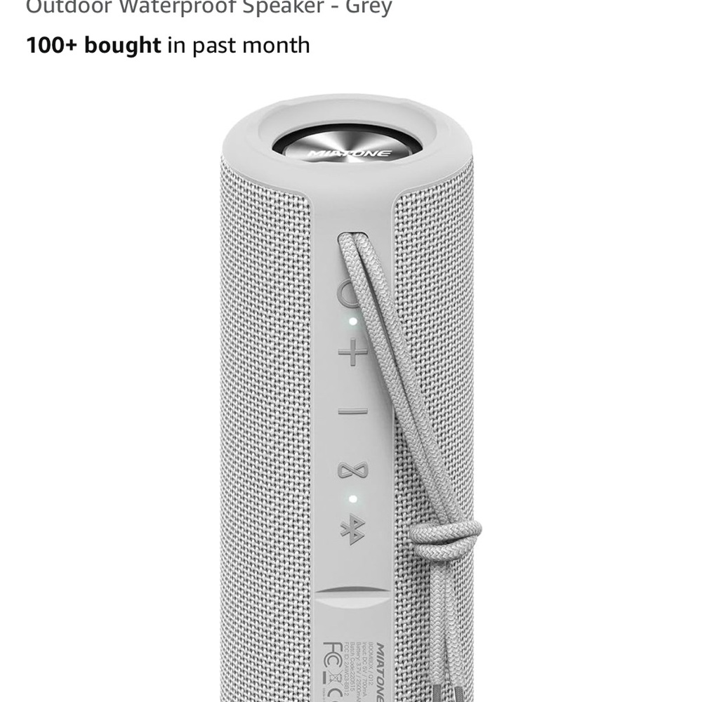 Miatone Outdoor Waterproof Speaker - Gray